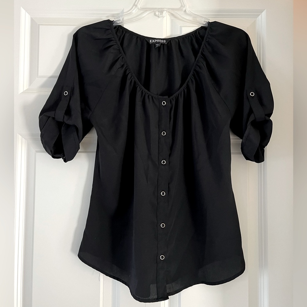Express Women’s Black Silky Blouse